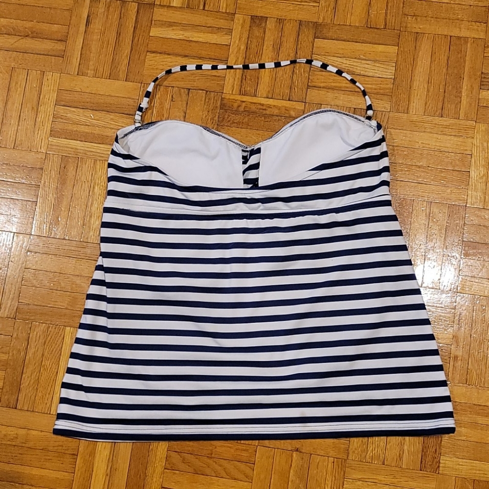 Mossimo Navy and White Striped Halter Tankini - Picture 3 of 5